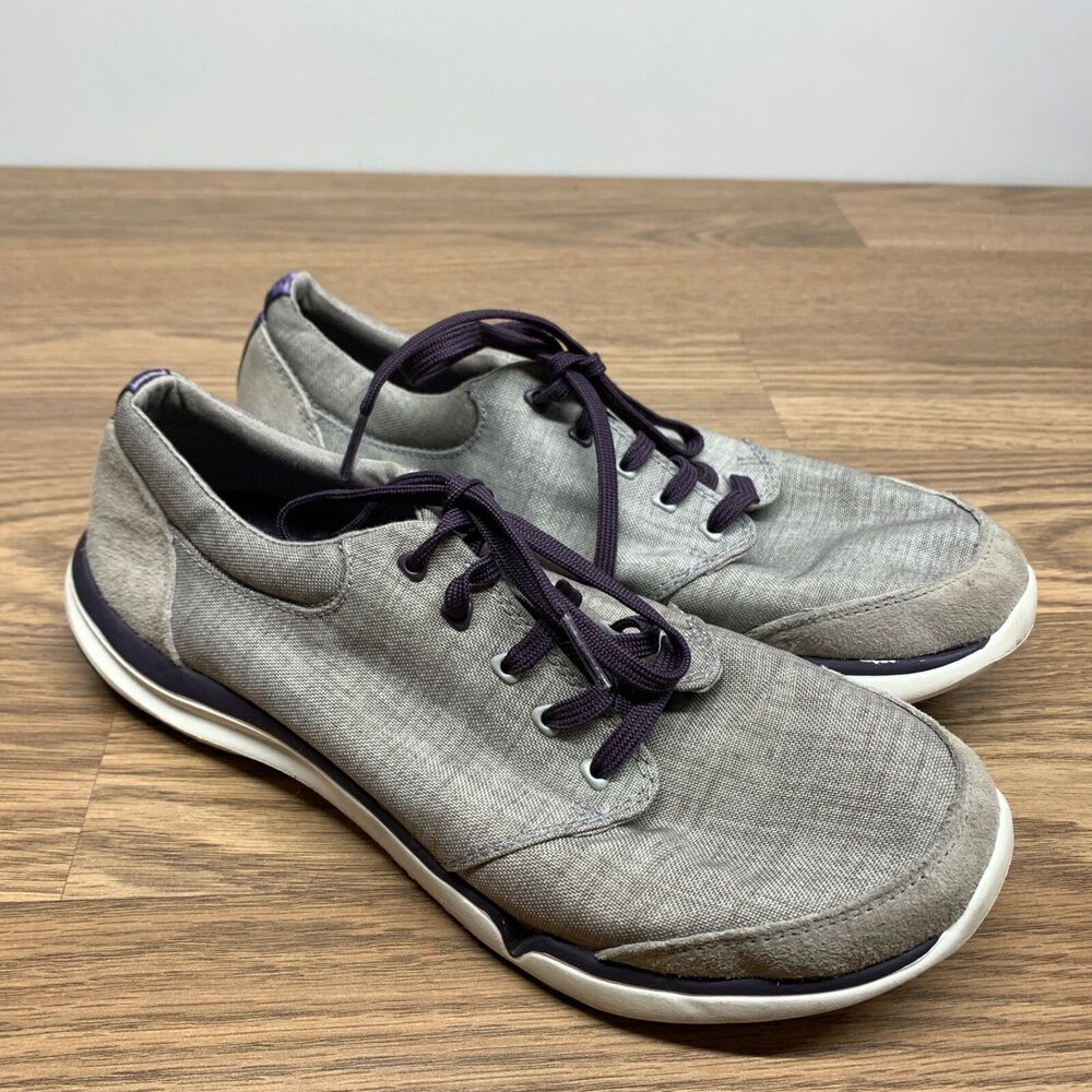 Teva Shoes Womens 9 Wander Chukka Drizzle Gray Canvas Lace Up Round Toe Comfort